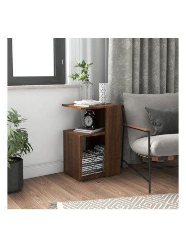 Sonata H Странична маса, кафяв дъб, 36x30x56 см, инженерно дърво