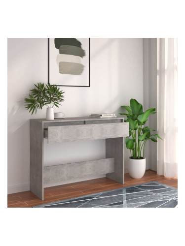 Sonata H Конзолна маса, бетонно сива, 100x35x76,5 см, инженерно дърво