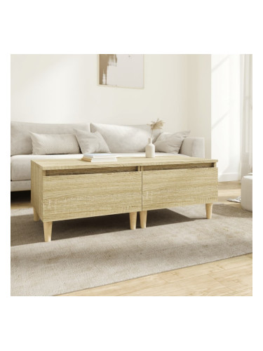 Sonata H Странични маси, 2 бр, Дъб сонома, 50x46x35 см, инженерно дърво