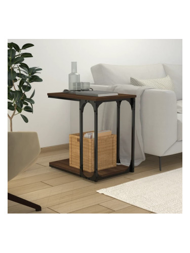 Sonata H Странична маса, кафяв дъб, 50x35x52 см, инженерно дърво