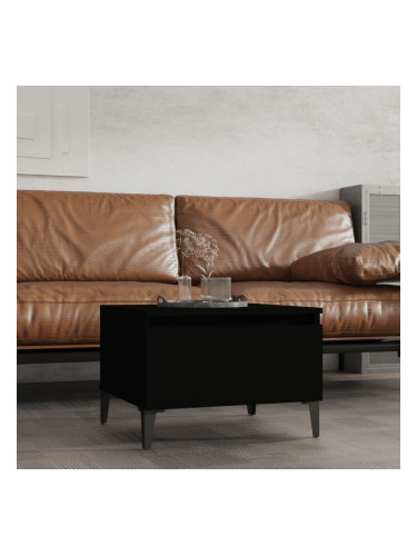 Sonata H Странична маса, черна, 50x46x35 см, инженерно дърво