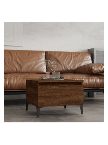 Sonata H Странична маса, кафяв дъб, 50x46x35 см, инженерно дърво