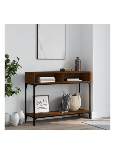 Sonata H Конзолна маса, кафяв дъб, 100x30,5x75 см, инженерно дърво