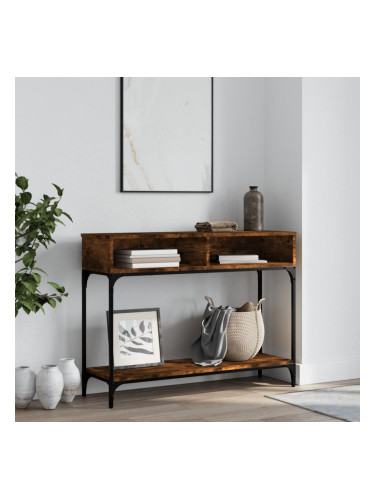 Sonata H Конзолна маса, опушен дъб, 100x30,5x75 см, инженерно дърво