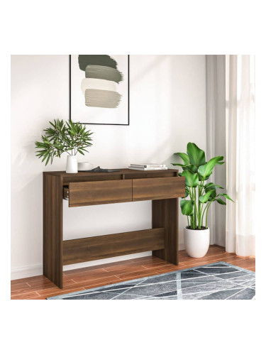 Sonata H Конзолна маса, кафяв дъб, 100x35x76,5 см, инженерно дърво