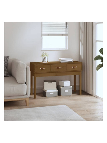 Sonata H Конзолна маса, меденокафява, 114x40x75 см, борово дърво масив