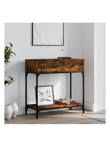 Sonata H Конзолна маса, опушен дъб, 75x34,5x75 см, инженерно дърво