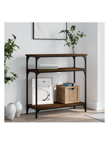 Sonata H Конзолна маса, кафяв дъб, 75x29x75 см, инженерно дърво