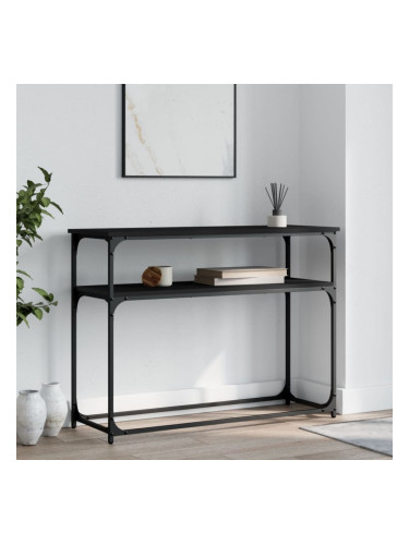Sonata H Конзолна маса, черна, 100x35,5x75 см, инженерно дърво