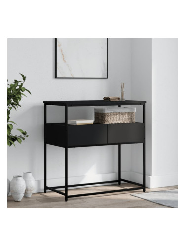 Sonata H Конзолна маса, черна, 75x40x75 см, инженерно дърво