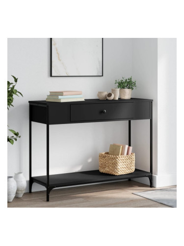 Sonata H Конзолна маса, черна, 100x34,5x75 см, инженерно дърво