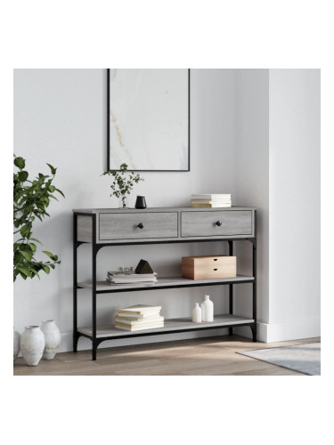 Sonata H Конзолна маса, сив сонома, 100x25x75 см, инженерно дърво