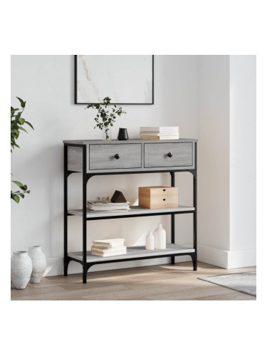 Sonata H Конзолна маса, сив сонома, 72,5x25x75 см, инженерно дърво