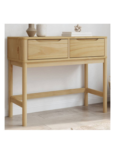 Sonata H Конзолна маса FLORO восъчнокафява 89,5x36,5x73 см бор масив