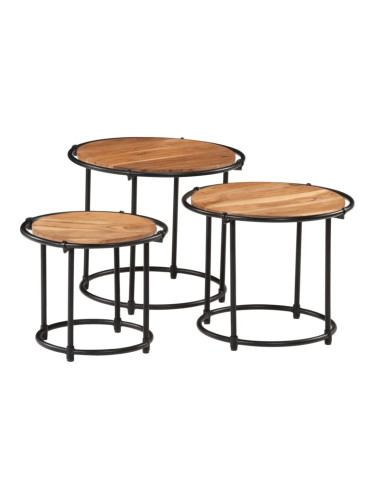 Sonata H Стифиращи маси, 3 бр, акация масив