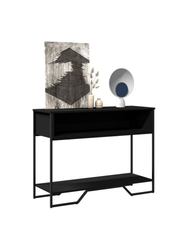 Sonata H Конзолна маса, черна, 100x35x74,5 см, инженерно дърво