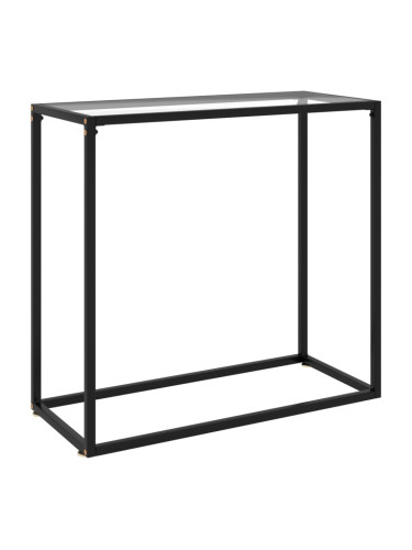 Sonata H Конзолна маса, прозрачна, 80x35x75 cм, закалено стъкло