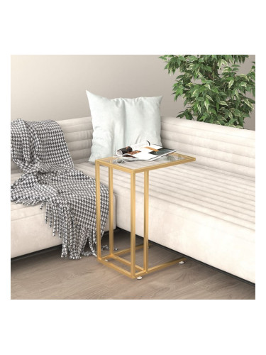 Sonata H Странична маса за компютър прозрачна 50x35x65см закалено стъкло