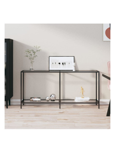 Sonata H Конзолна маса, прозрачна, 160x35x75,5 cм, закалено стъкло