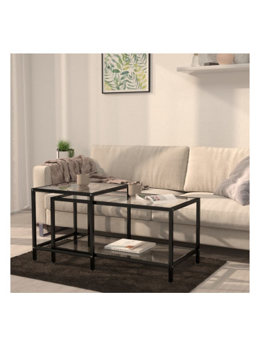 Sonata H Масички за чай, 2 бр, закалено стъкло, прозрачни