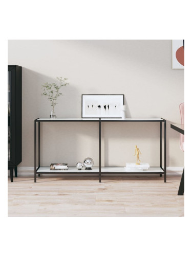 Sonata H Конзолна маса, бяла, 160x35x75,5 cм, закалено стъкло