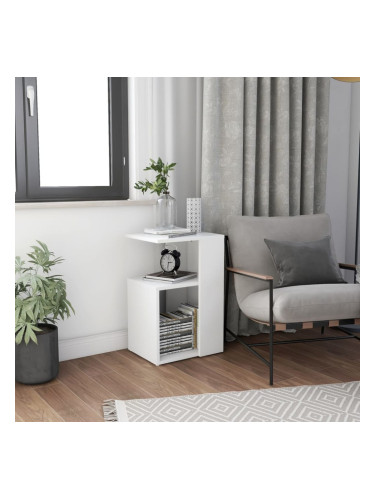 Sonata H Странична маса, бяла, 36x30x56 см, инженерно дърво