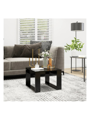 Sonata H Странична маса, черна, 50x50x35 см, инженерно дърво