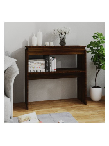 Sonata H Конзолна маса, кафяв дъб, 80x30x80 см, инженерно дърво