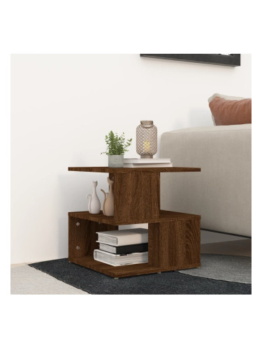 Sonata H Странична маса, кафяв дъб, 40x40x40 см, инженерно дърво