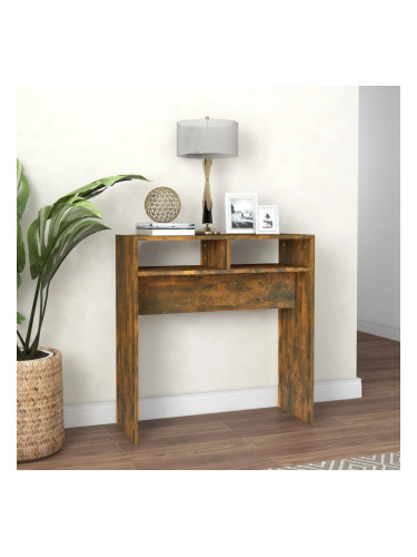 Sonata H Конзолна маса, опушен дъб, 78x30x80 см, инженерно дърво