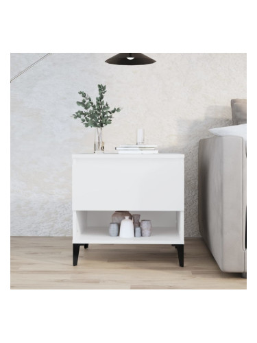 Sonata H Странична маса, бяла, 50x46x50 см, инженерно дърво