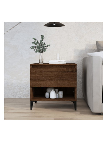 Sonata H Странична маса, кафяв дъб, 50x46x50 см, инженерно дърво