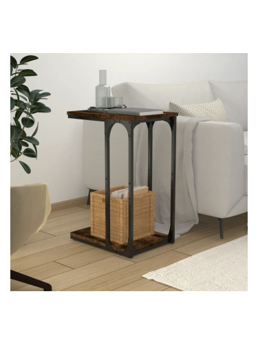 Sonata H Странична маса, опушен дъб, 40x30x60 см, инженерно дърво