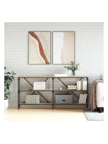 Sonata H Конзолна маса дъб сонома 160x30x75 см инженерно дърво и желязо