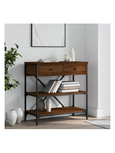 Sonata H Конзолна маса, кафяв дъб, 75x34,5x75 см, инженерно дърво