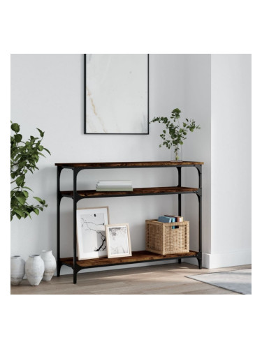 Sonata H Конзолна маса, опушен дъб, 100x29x75 см, инженерно дърво