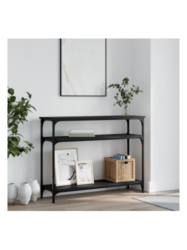 Sonata H Конзолна маса, черна, 100x29x75 см, инженерно дърво