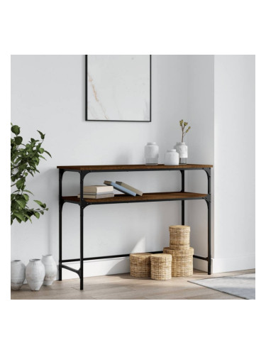 Sonata H Конзолна маса, кафяв дъб, 100x35,5x75 см, инженерно дърво