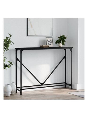 Sonata H Конзолна маса, черна, 102x22,5x75 см, инженерно дърво