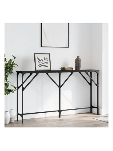 Sonata H Конзолна маса, черна, 140x23x75 см, инженерно дърво