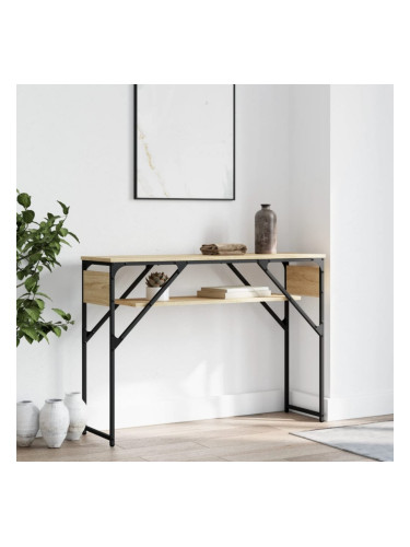 Sonata H Конзолна маса с рафт, дъб сонома, 105x30x75 см, инженерно дърво