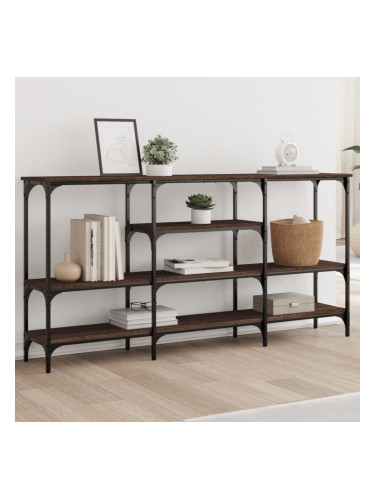 Sonata H Конзолна маса, кафяв дъб, 160x29x80 см, инженерно дърво