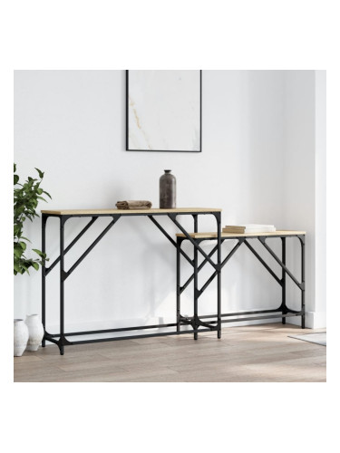 Sonata H Стифиращи конзолни маси, 2 бр, сонома дъб, инженерно дърво