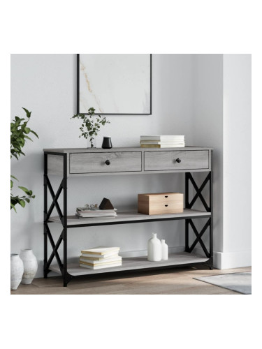 Sonata H Конзолна маса, сив сонома, 100x28x75 см, инженерно дърво