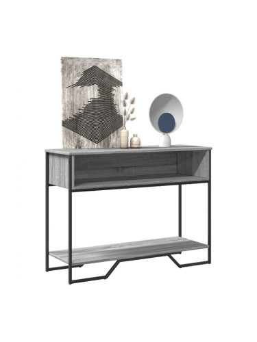 Sonata H Конзолна маса, сив сонома, 100x35x74,5 см, инженерно дърво