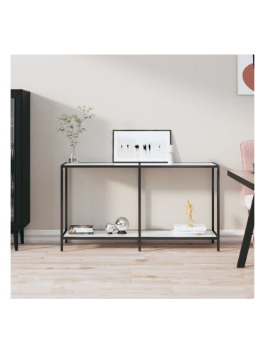 Sonata H Конзолна маса, бяла, 140x35x75,5 cм, закалено стъкло