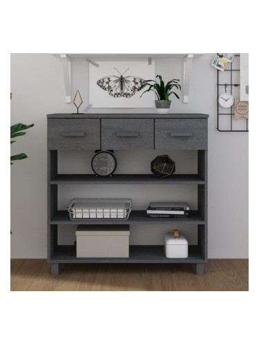 Sonata H Конзолна маса, тъмносива, 90x35x90 см, борово дърво масив