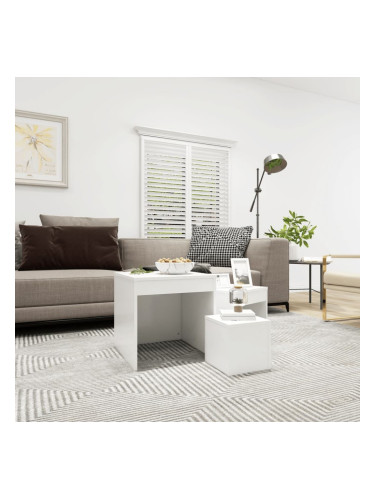 Sonata H Стифиращи маси, 3 бр, бели, инженерно дърво