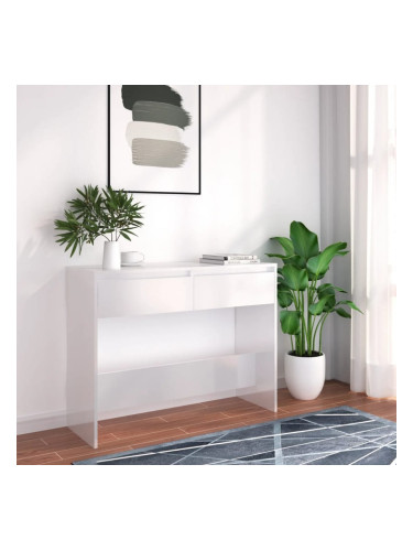 Sonata H Конзолна маса, бяла, 100x35x76,5 см, инженерно дърво