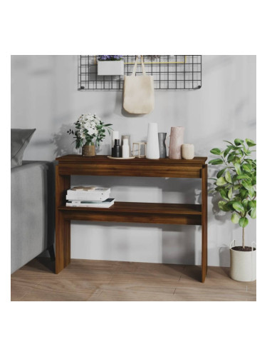 Sonata H Конзолна маса, кафяв дъб, 102x30x80 см, инженерно дърво